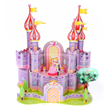 Quebra-cabeça 3D castelo roxo